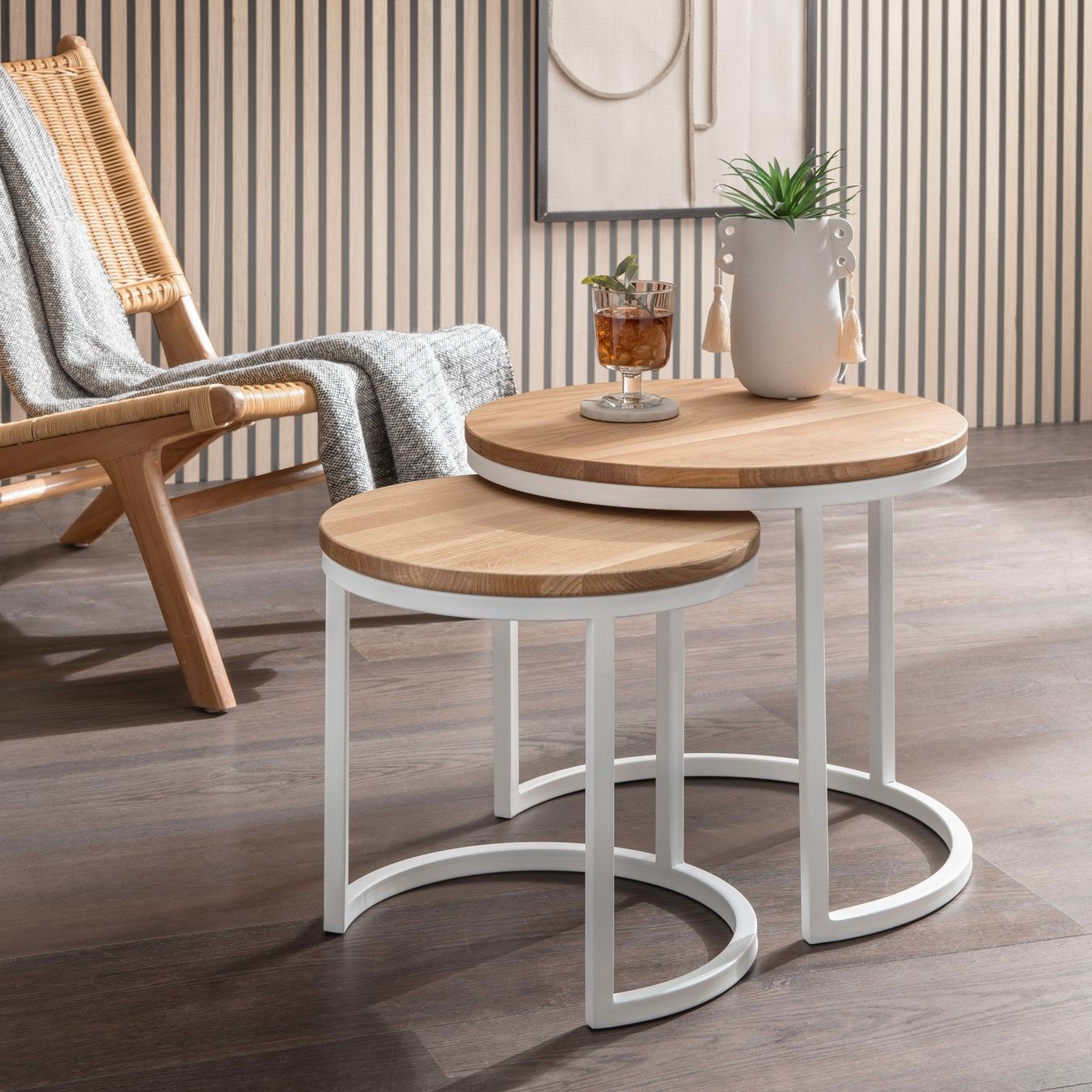 2-Satztisch BENNI Wildeiche massiv