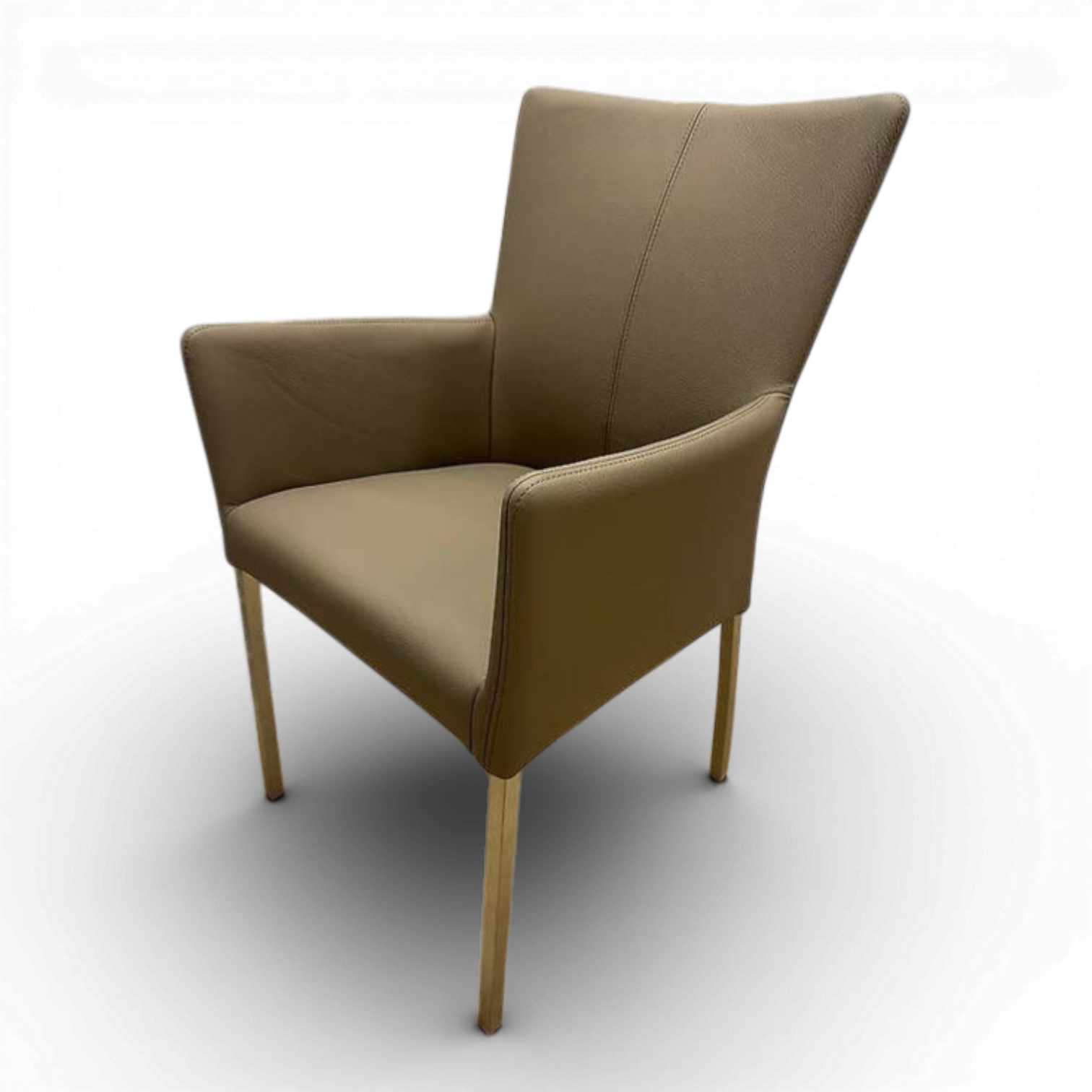 4 Sessel CHOICE Leder Mocca