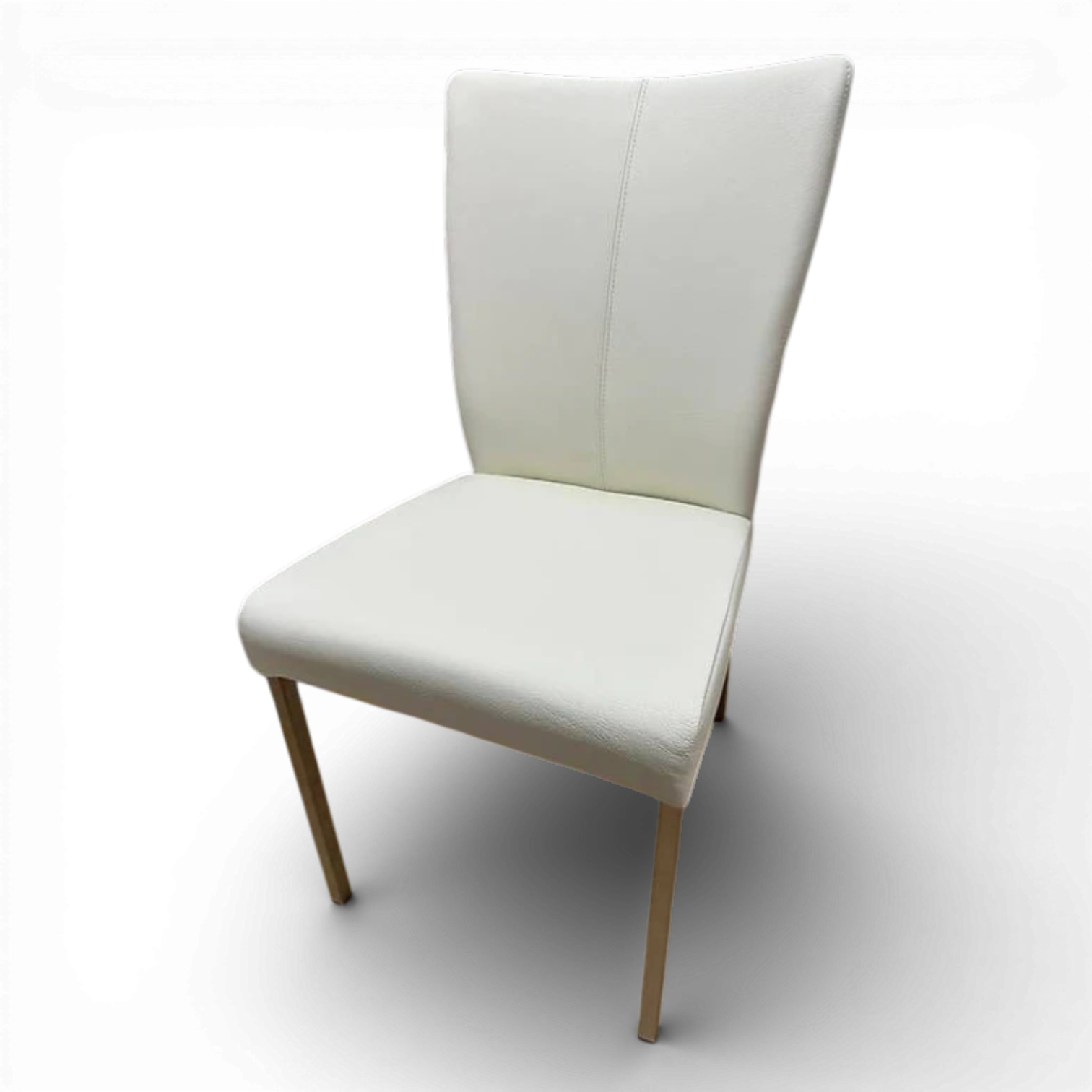 4 Stühle CHOICE Leder weiss