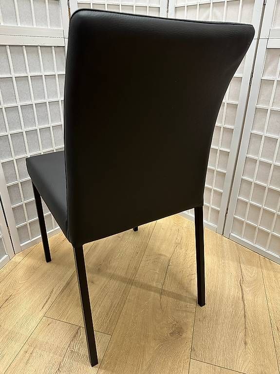 4 Stühle SIENA Leder schwarz