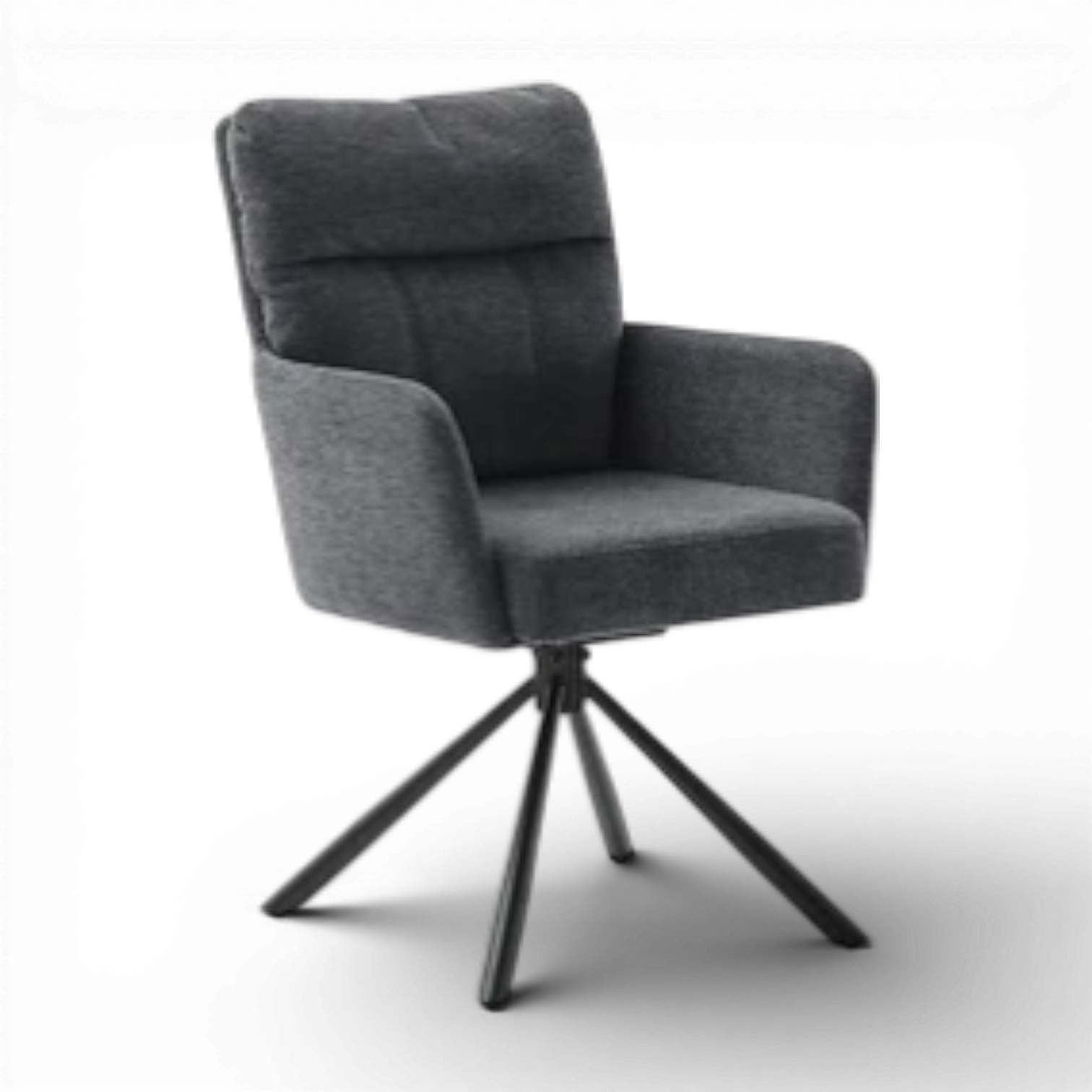 6 Drehsessel UTICA Stoff anthrazit Federkernsitz