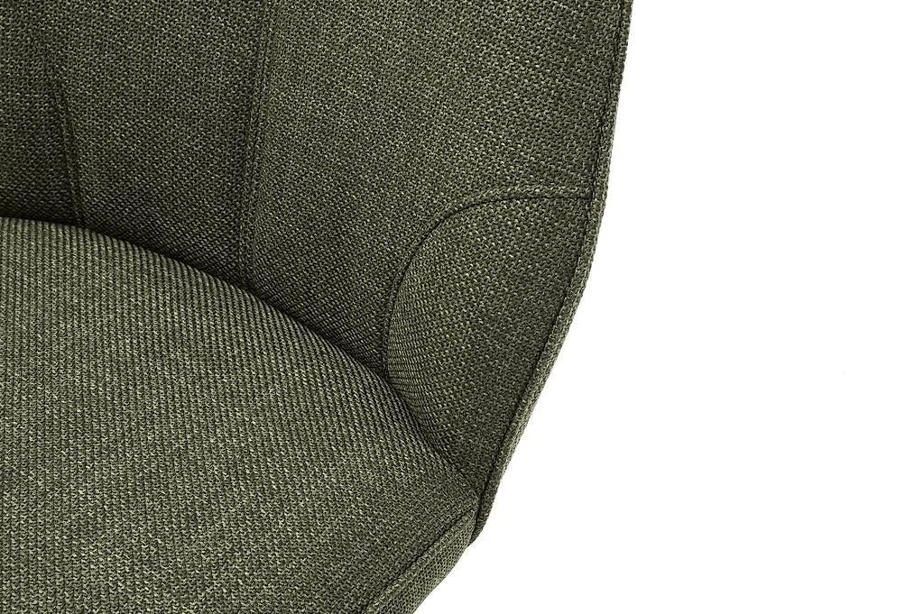 2er Set Drehstühle PEMBA Stoff olive grün