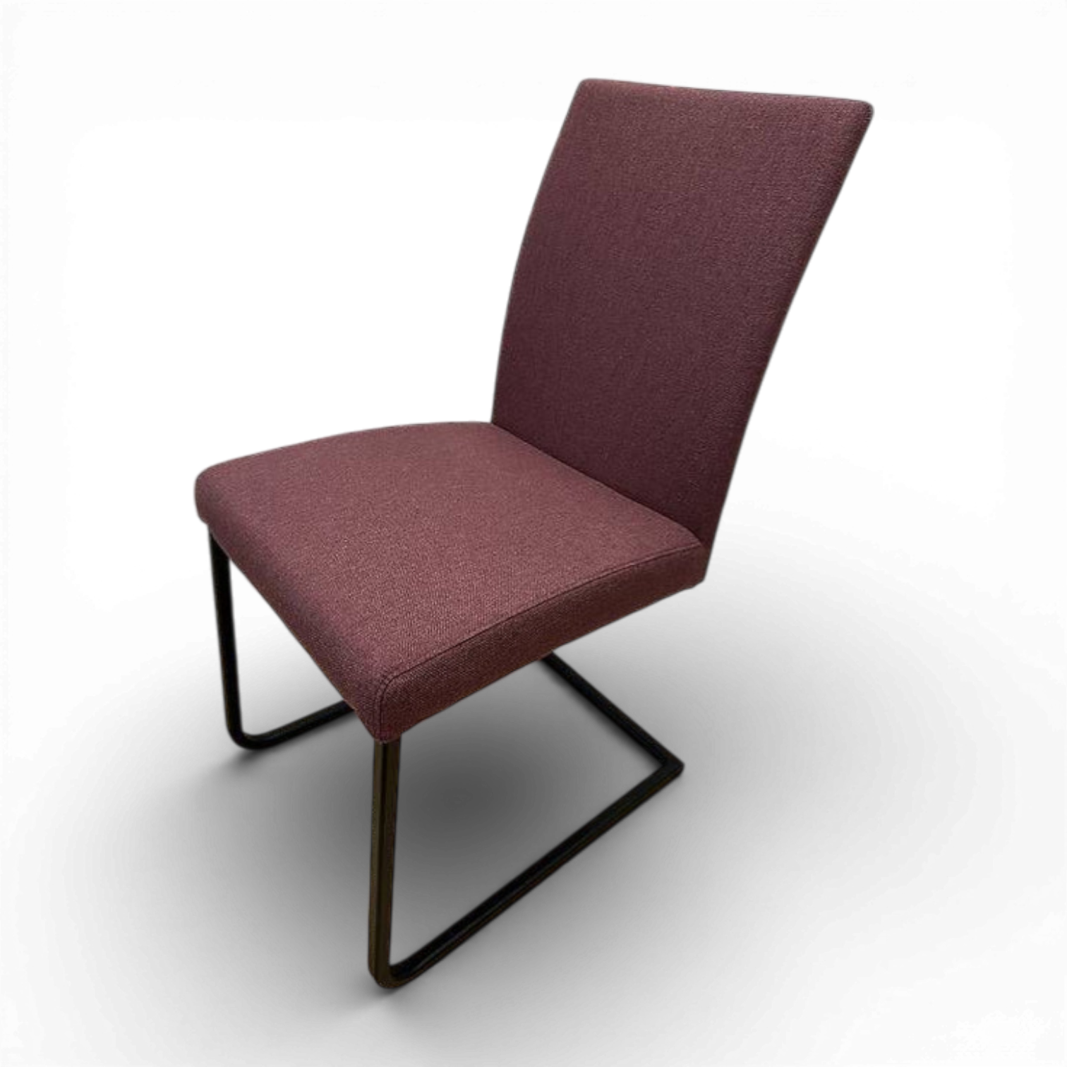 6 Freischwinger Stühle LUCA Stoff rot