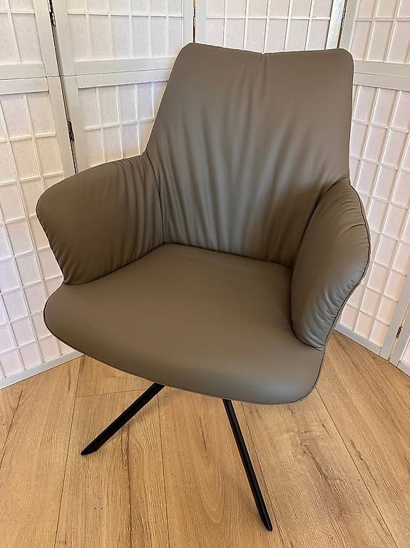 6 Sessel ARONA Leder schlamm