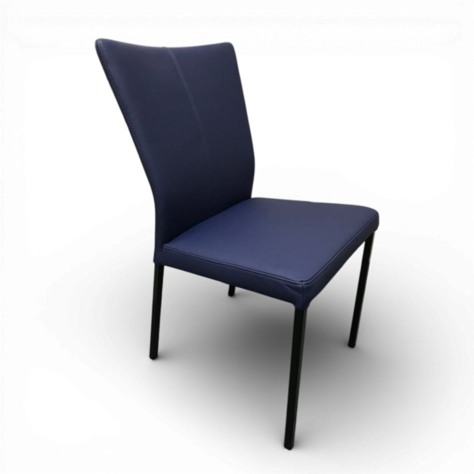 6 Stühle ITALIC Leder Farbe Kobalt blau