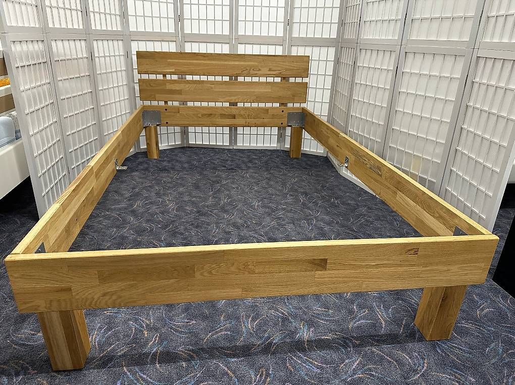 Bett SANDRO Wildeiche massiv 120 cm