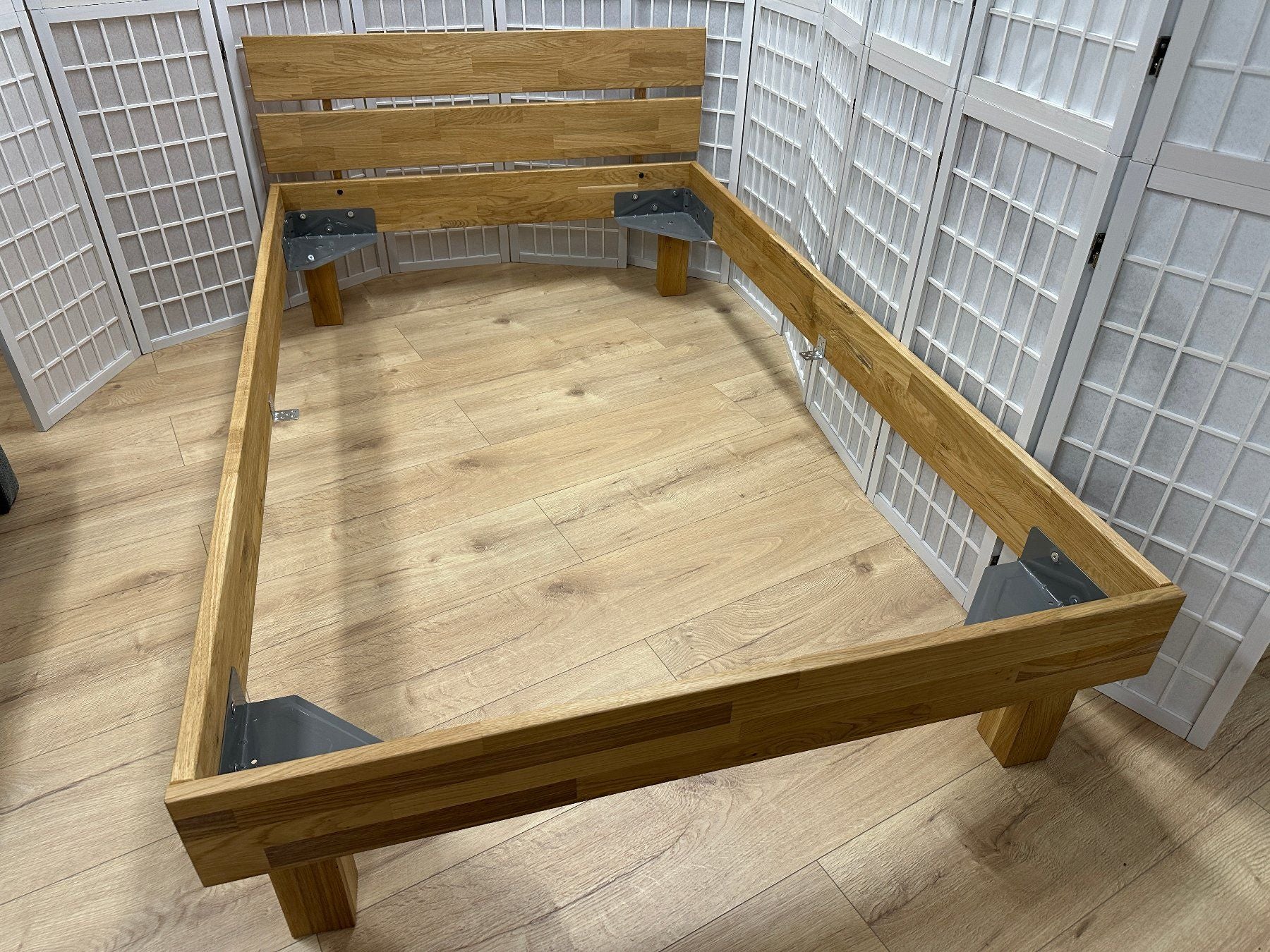 Bett SANDRO Wildeiche massiv 120 cm