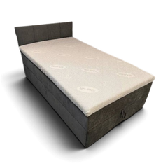 Boxspringbett CONRAD Stoff steingrau 120 x 200 cm Möbel Rufli AG boxspringbett-conrad-120-x-200-cm-mit-schublade-und-stauraum-stoff-grau-2