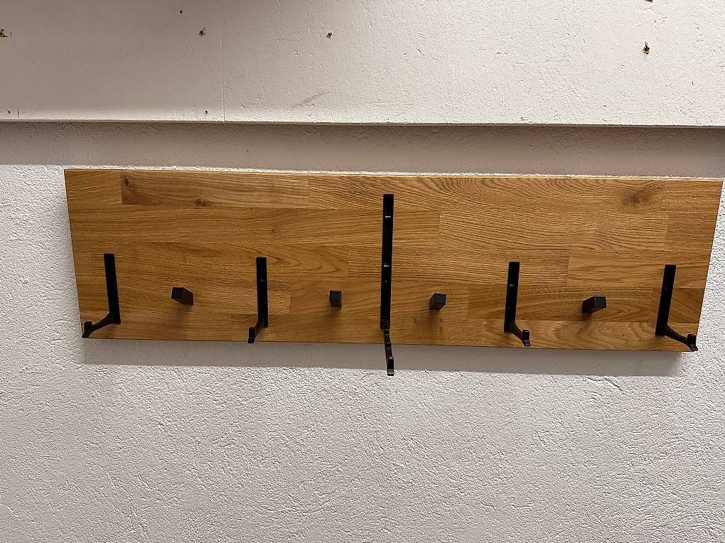 Garderobe COLON Wildeiche massiv 80 cm Möbel Rufli AG garderobe-garderobenleiste-colon-wildeiche-massiv-80-cm-4