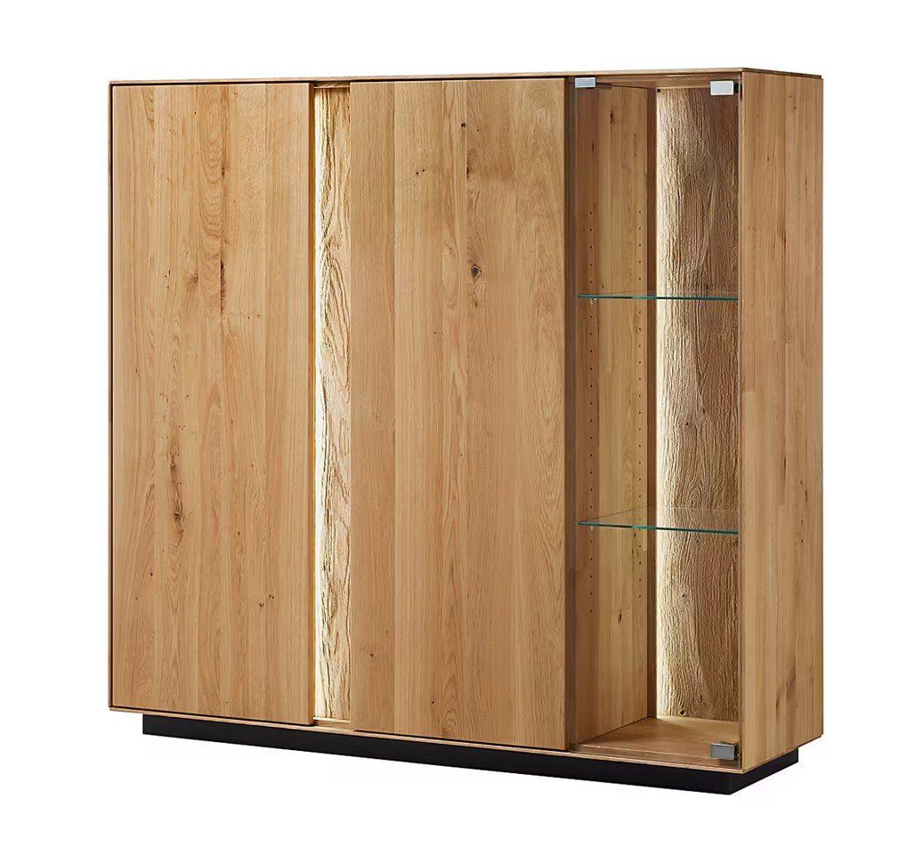 Highboard LAUSANNE Wildeiche massiv 136 cm