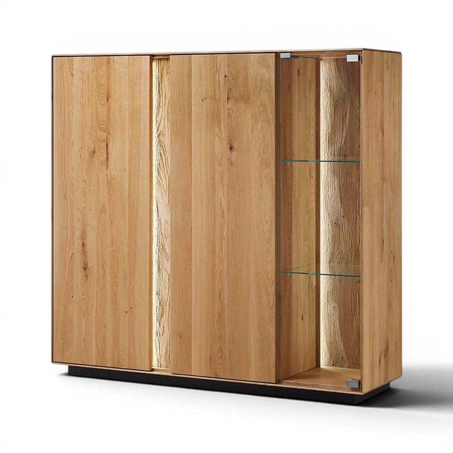 Highboard LAUSANNE Wildeiche massiv 136 cm