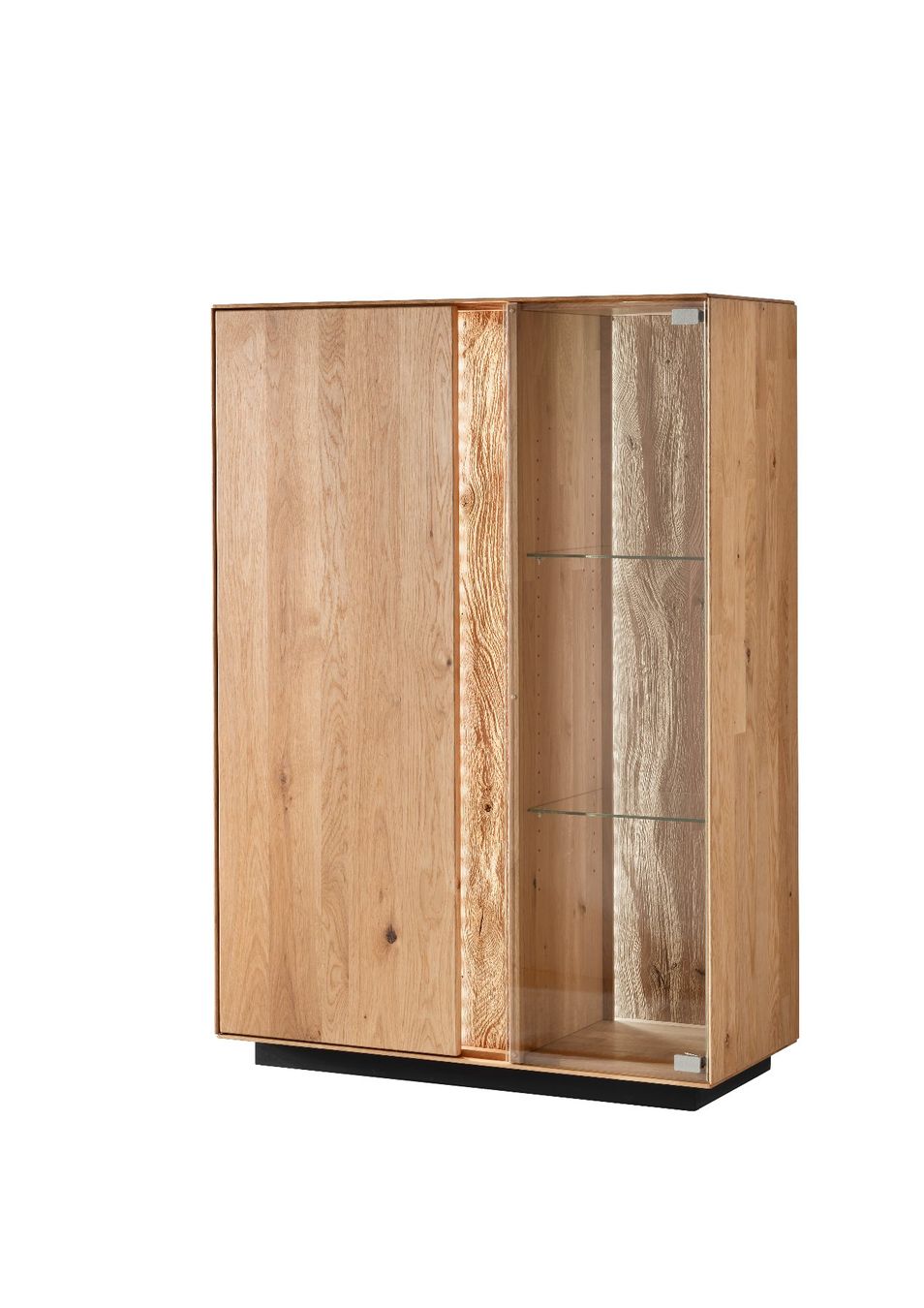 Highboard LAUSANNE Wildeiche massiv 91.5 cm