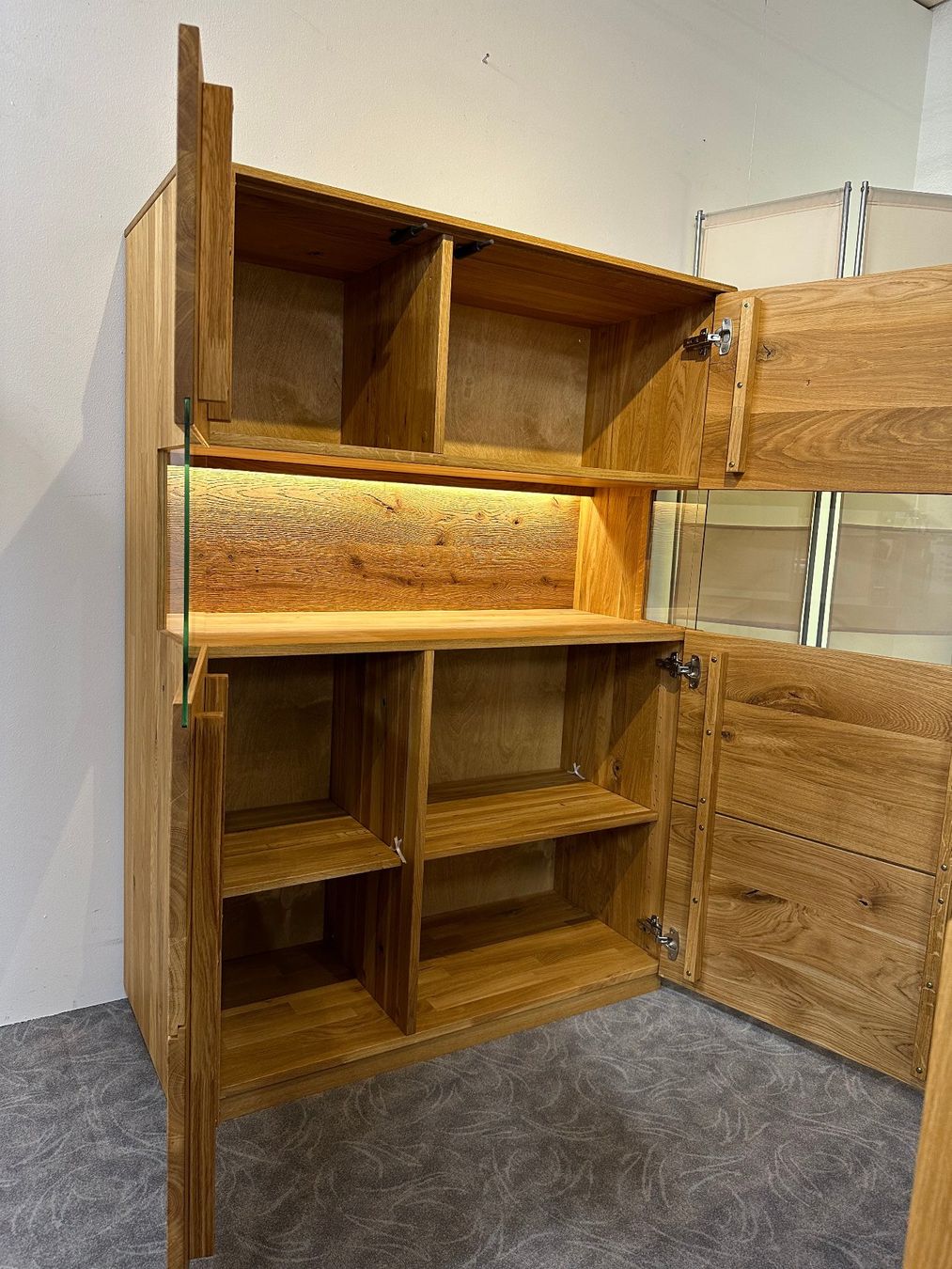 Highboard ST. GALLEN Wildeiche massiv 103 cm