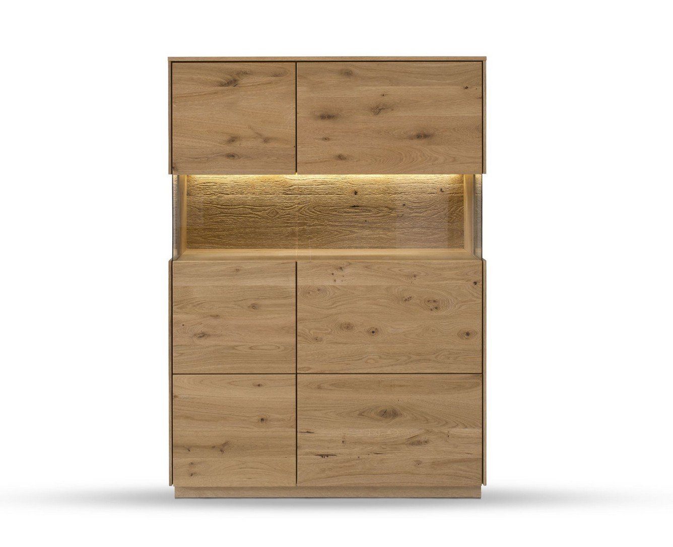 Highboard ST. GALLEN Wildeiche massiv 103 cm