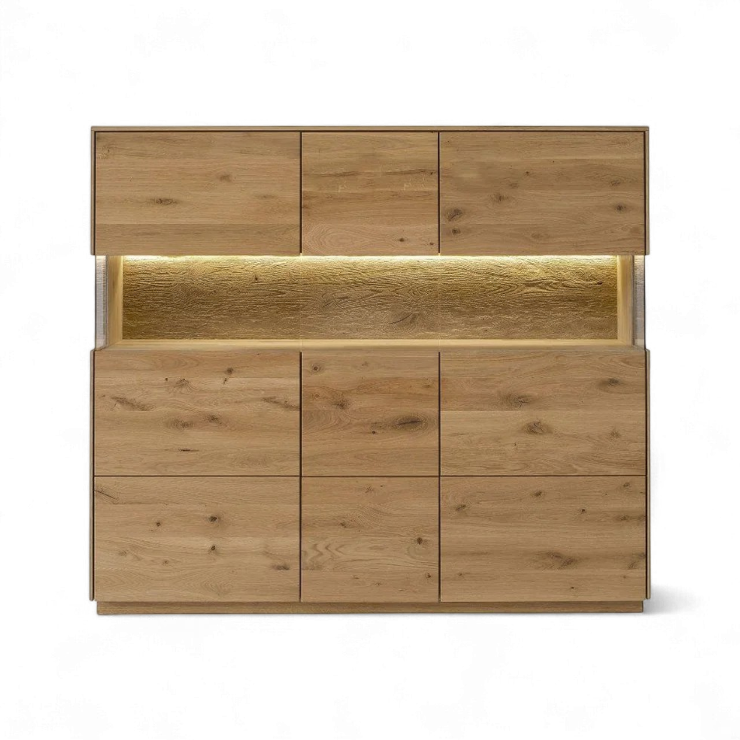 Highboard ST. GALLEN Wildeiche massiv 165 cm