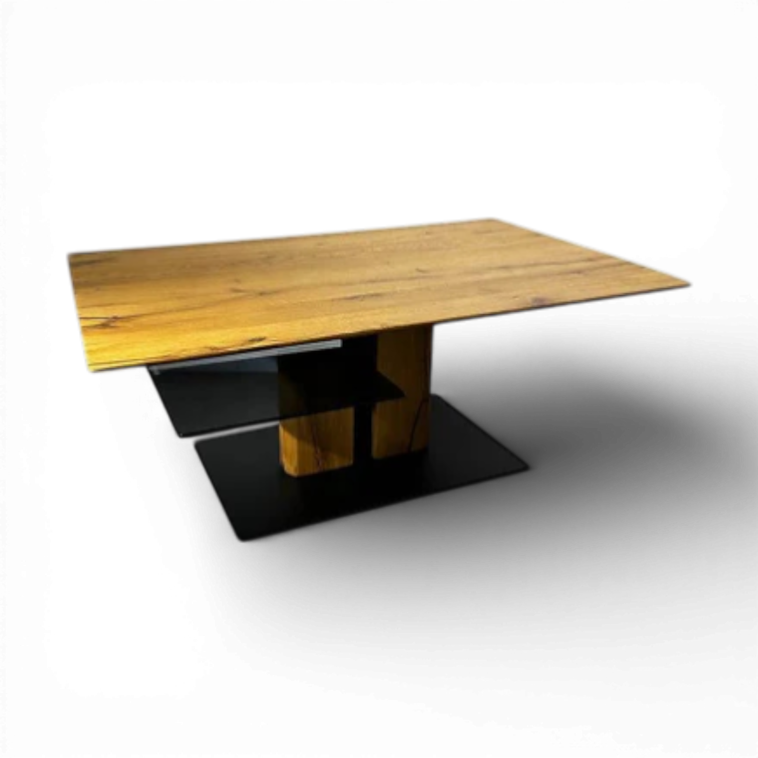 Salontisch LUMINI Eiche massiv höhenverstellbar