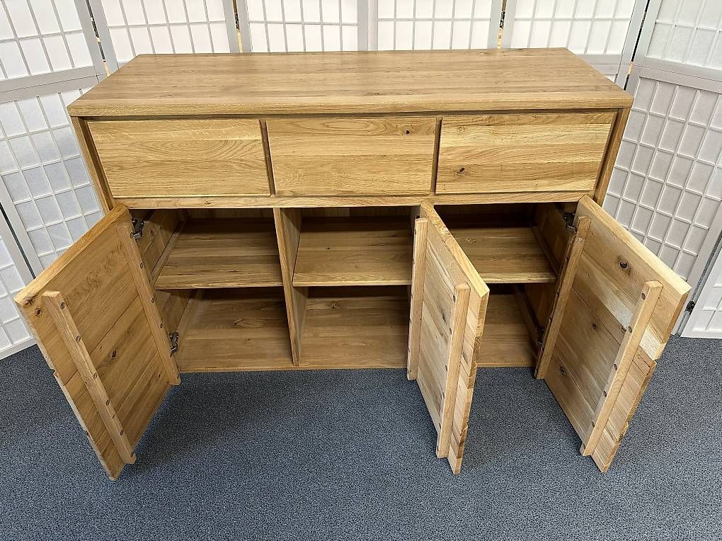 Kommode RÖDVIG Wildeiche massiv Möbel Rufli AG kommode-sideboard-roedvig-wildeiche-massiv-geolt-130-cm-5