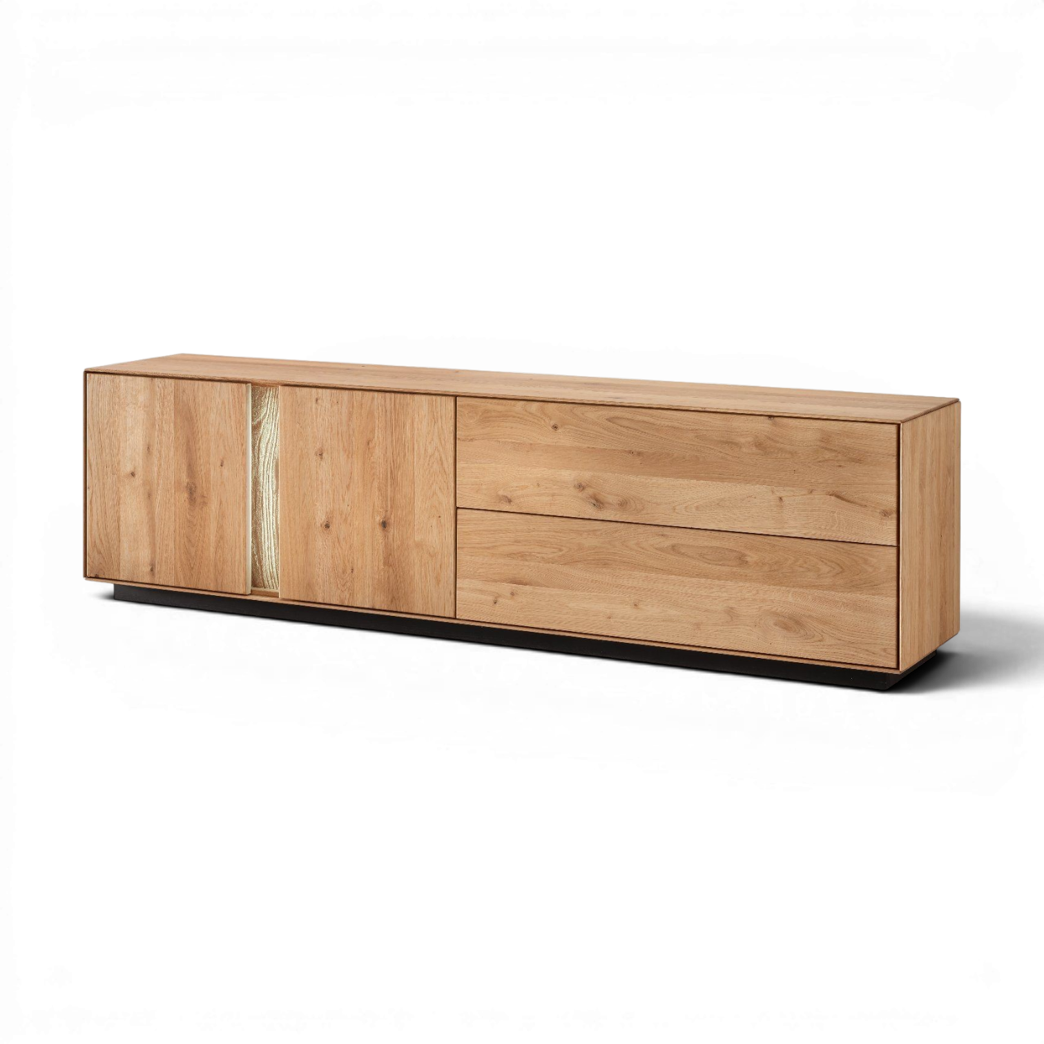 Lowboard LAUSANNE Wildeiche massiv 200 cm