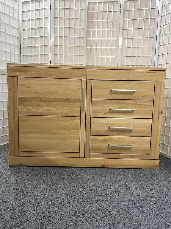 Raumteiler Sideboard CASERA Wildeiche massiv Bianco