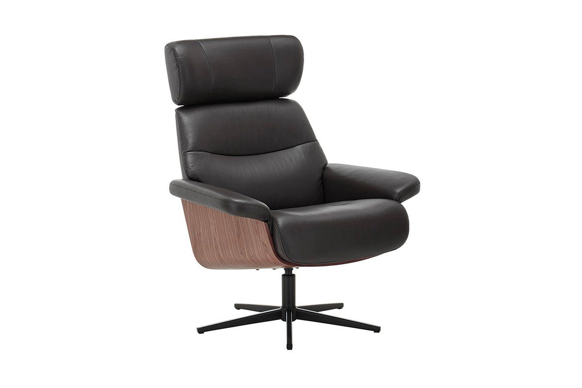Sessel MANILA Leder Möbel Rufli AG relax-sessel-manila-leder-schwarz-inkl-hocker_4