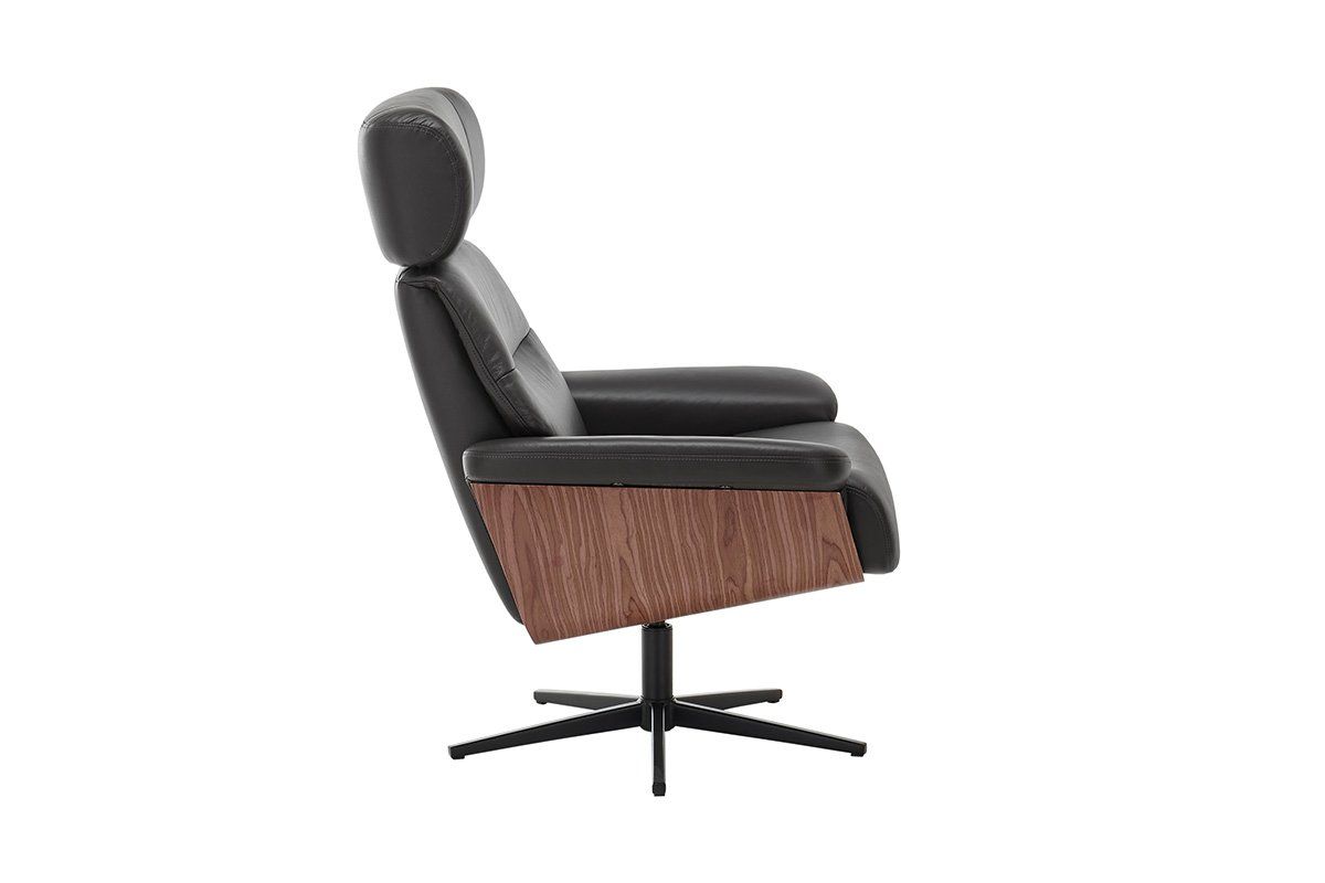 Sessel MANILA Leder Möbel Rufli AG relax-sessel-manila-leder-schwarz-inkl-hocker_5