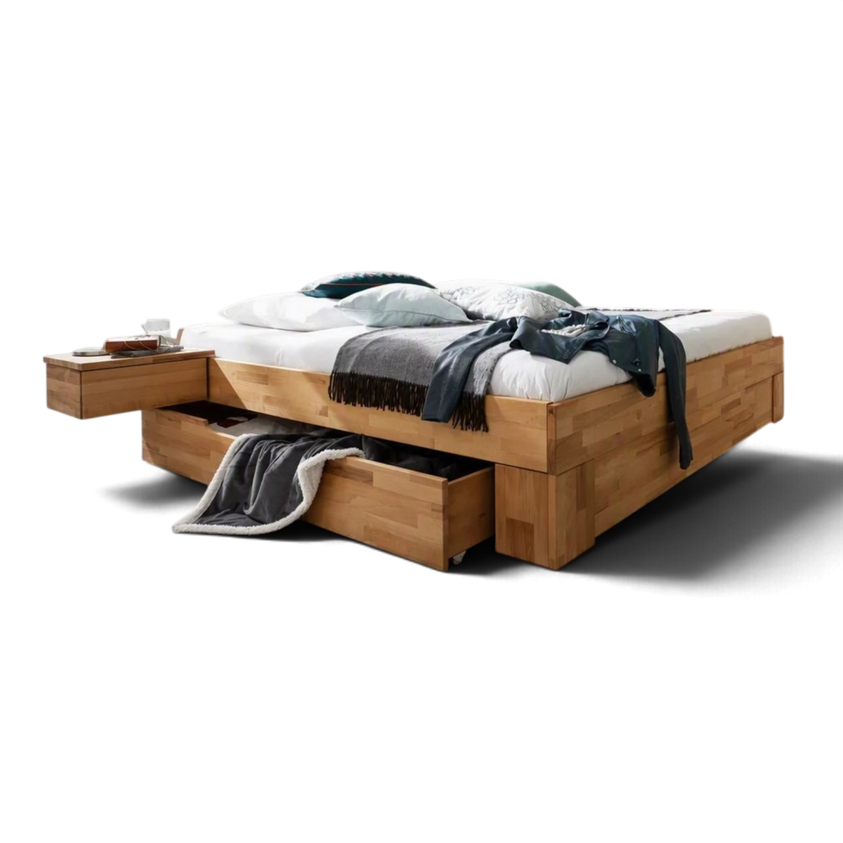 Schubladenbett ZELDA Kernbuche massiv 140 cm Möbel Rufli AG schubladenbett-zenna-zelda-kernbuche-massiv