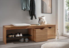 Schuhbank COLON Kernbuche massiv 160 cm Möbel Rufli AG schuhbank-sitzbank-colon-kernbuche-massiv-160-cm-2-schubladen-schuhablage