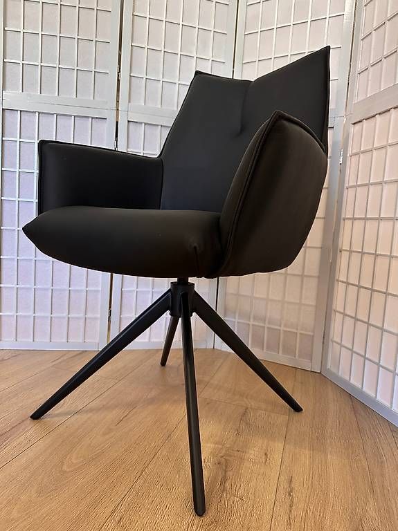 6 Sessel PACORA Leder schwarz