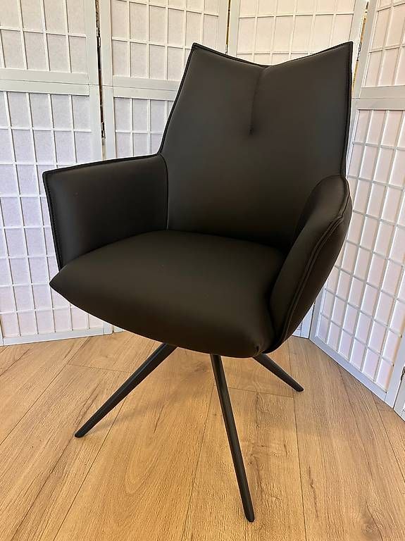 6 Sessel PACORA Leder schwarz