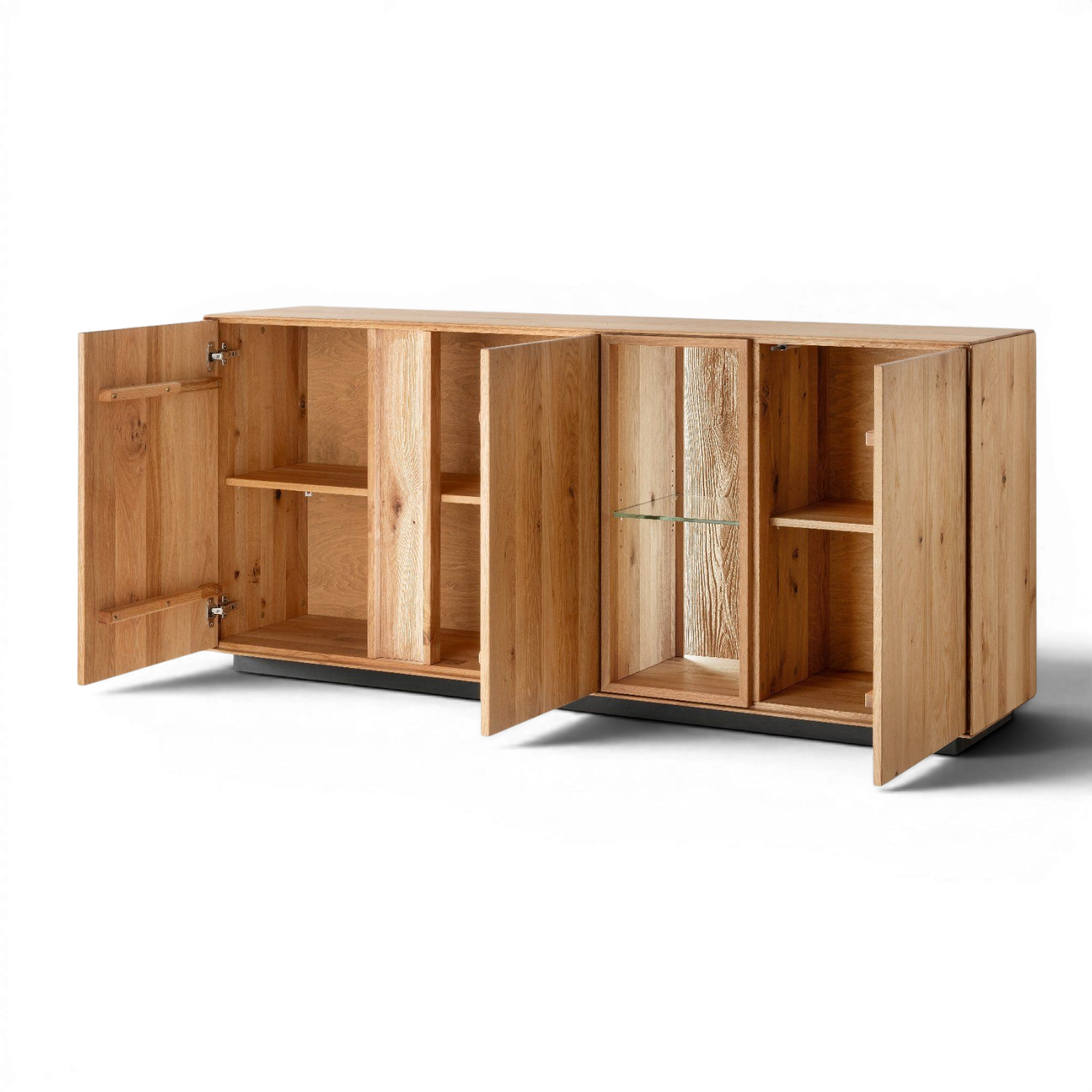 Sideboard LAUSANNE Wildeiche massiv 180 cm Möbel Rufli AG sideboard-lausanne-wildeiche-massiv-mit-beleuchtung-180-cm-2