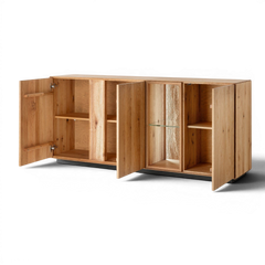 Sideboard LAUSANNE Wildeiche massiv 180 cm Möbel Rufli AG sideboard-lausanne-wildeiche-massiv-mit-beleuchtung-180-cm-2