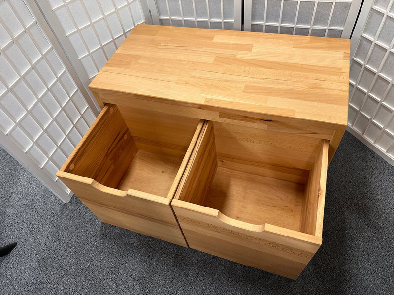 Sitzbank COLON Kernbuche massiv 82 cm 2 Schubladen Möbel Rufli AG sitzbank-garderobe-colon-kernbuche-massiv-2-schubladen-82-cm-3