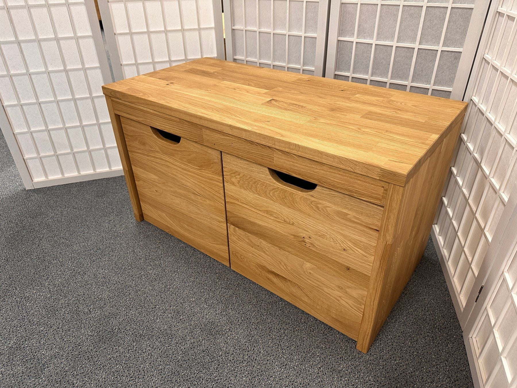 Sitzbank COLON Wildeiche massiv 82 cm 2 Schubladen Möbel Rufli AG sitzbank-garderobe-colon-wildeiche-massiv-2-schubladen-82-cm-3