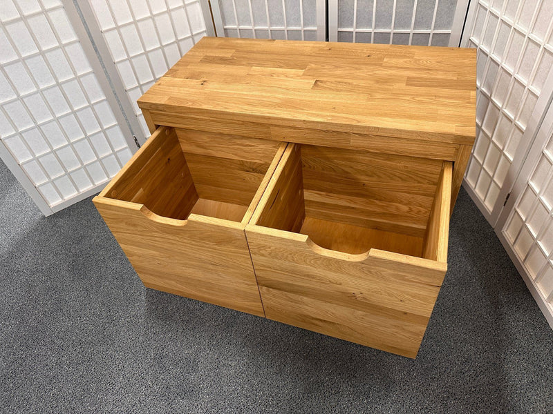 Sitzbank COLON Wildeiche massiv 82 cm 2 Schubladen Möbel Rufli AG sitzbank-garderobe-colon-wildeiche-massiv-2-schubladen-82-cm-4