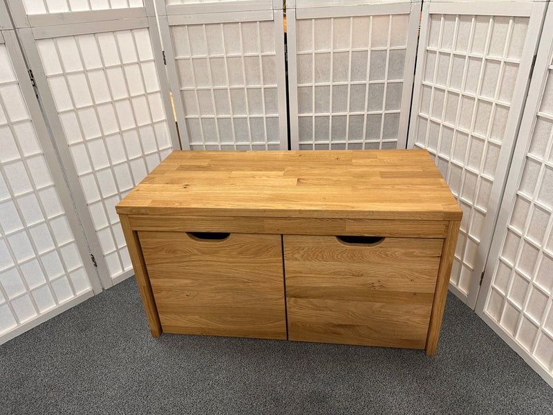 Sitzbank COLON Wildeiche massiv 82 cm 2 Schubladen Möbel Rufli AG sitzbank-garderobe-colon-wildeiche-massiv-2-schubladen-82-cm
