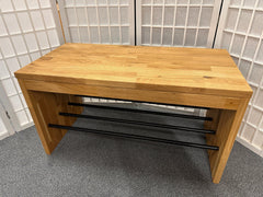 Sitzbank COLON Wildeiche massiv 82 cm Möbel Rufli AG sitzbank-garderobenbank-colon-wildeiche-massiv-ablage-schwarz-82-cm-1