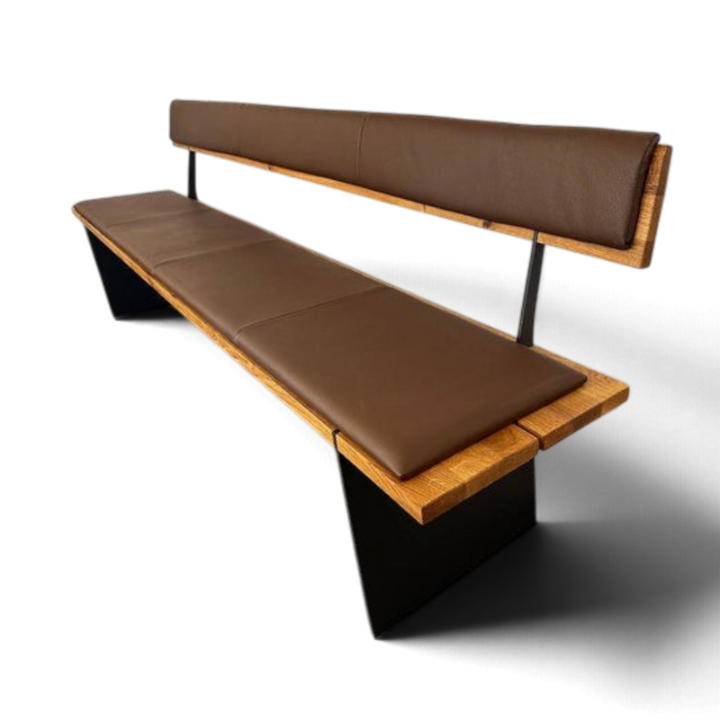 Sitzbank ZWEIGL ZB70P Asteiche Leder 220 cm Möbel Rufli AG sitzbank-wimmer-zweigl-zb70p-asteiche-wildeiche-sitzpolster-rueckenpolster-leder-braun-moor-220-cm