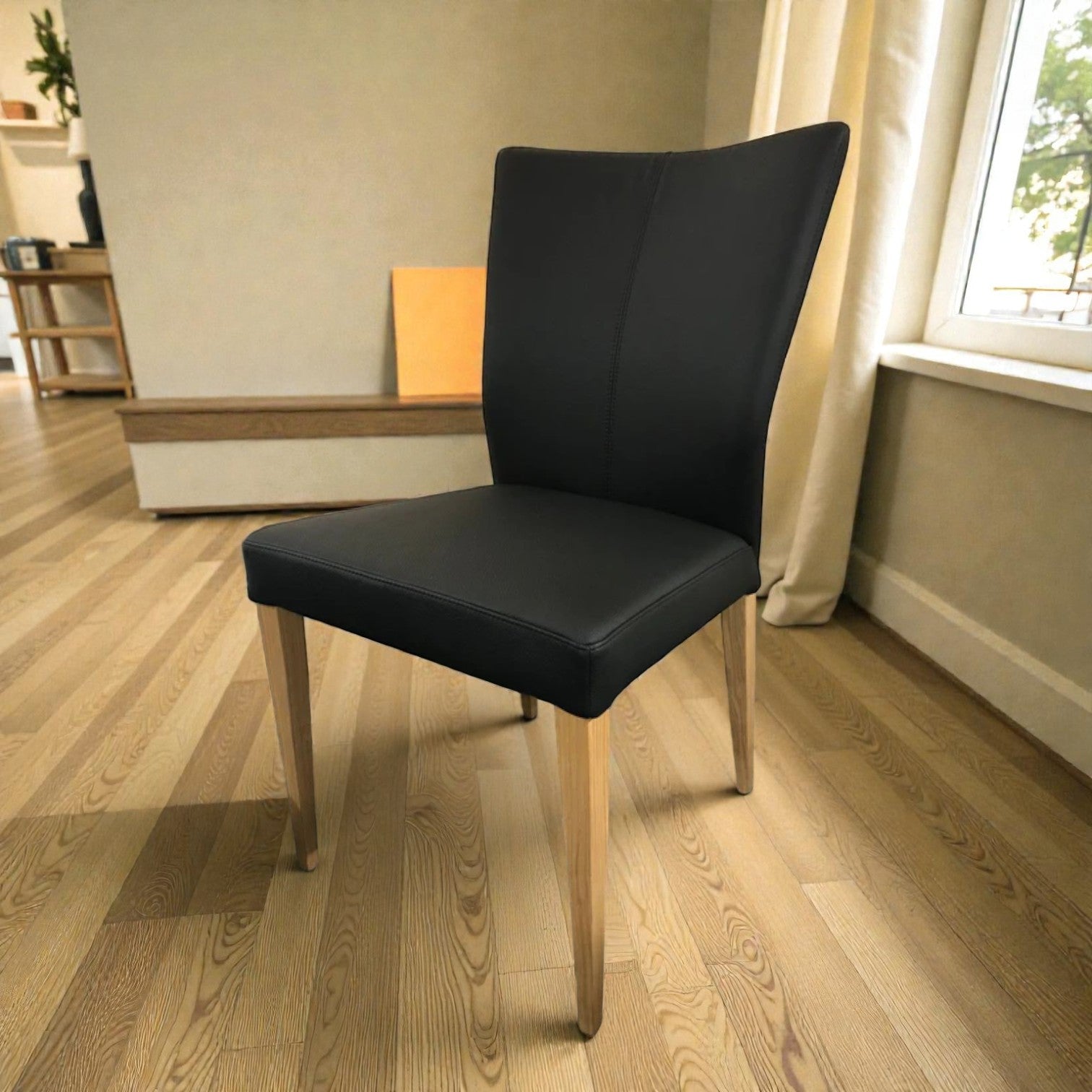 2er Set Stühle ITALIC Leder Wildeiche massiv