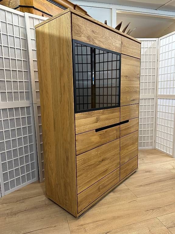 Vitrine LOLA Eiche geölt teilmassiv