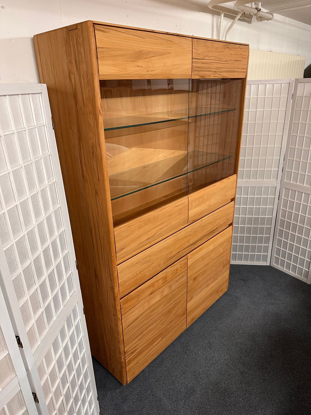 Vitrine NYON Kernbuche massiv Möbel Rufli AG vitrine-highboard-wimmer-nyon-kernbuche-massiv-120-x-190-cm-5