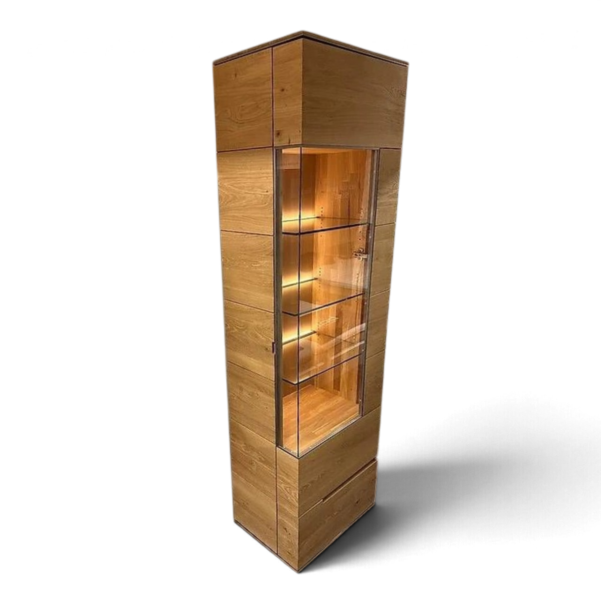 Vitrine ACERRO Asteiche massiv bianco geölt Möbel Rufli AG vitrine-wimmer-acerro-asteiche-wildeiche-massiv-gebuerstet-bianco-geoelt-60-x-205-cm-2