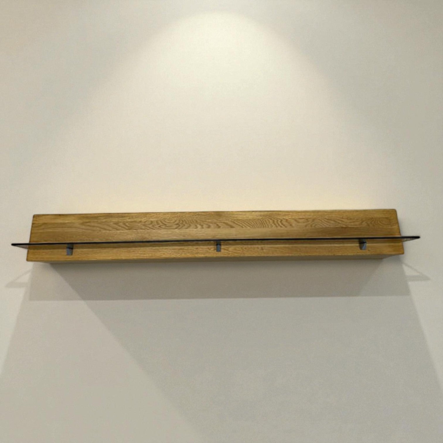 Wandboard ORI Eiche massiv Glasablage