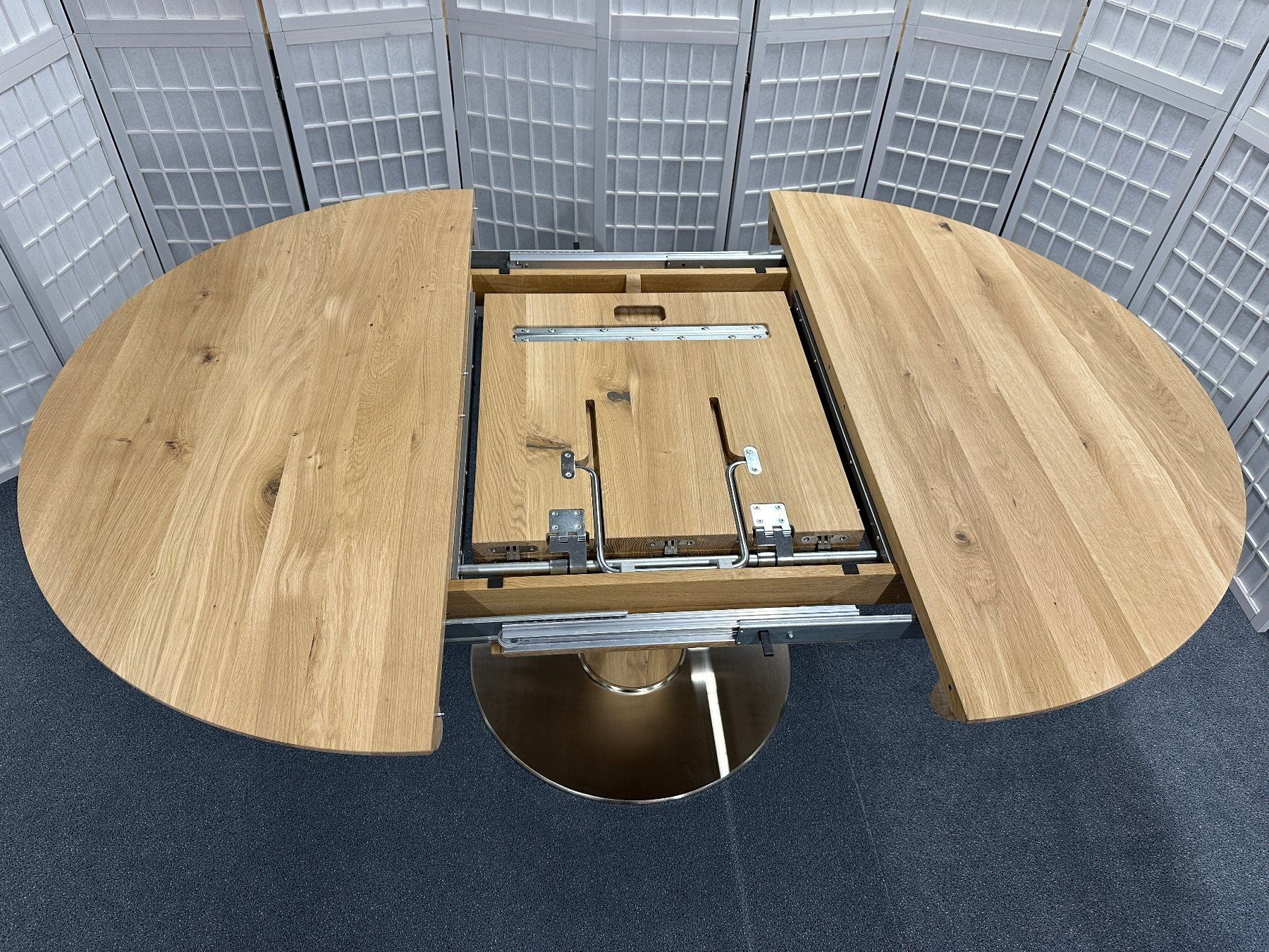 Auszugtisch OREL Asteiche massiv Bianco geölt